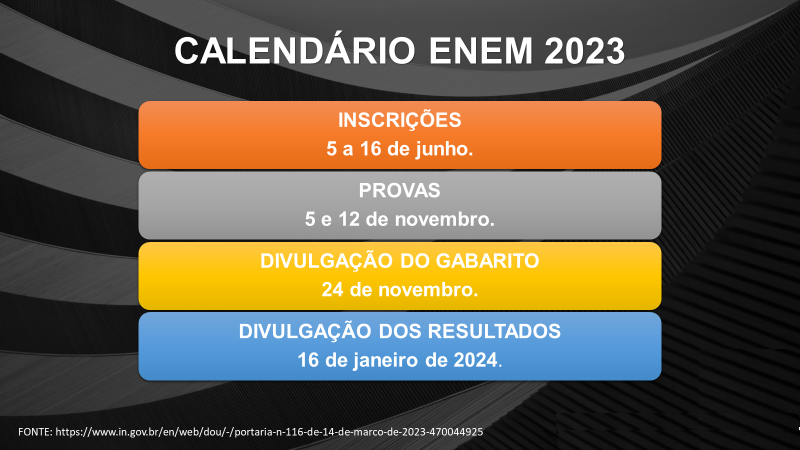 Edital Enem 2023: veja datas, inscrição e resultado