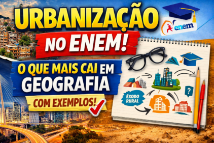 Urbanização no Enem: Resumo + Vídeo + Simulado 30 questões (Assunto mais cobrado na Geografia do ENEM) 5 Urbanização no ENEM (Geografia)